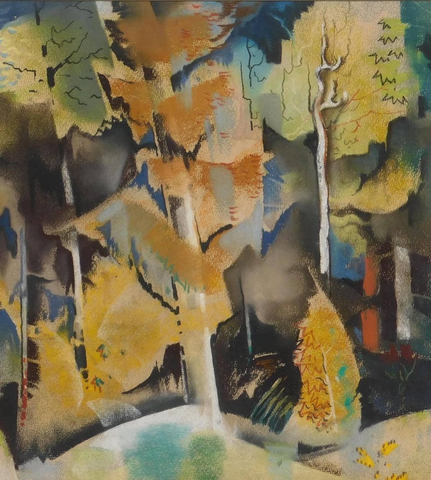 Will Henry Stevens Mix Media - Abstract Forest In Good Condition For Sale In Phoenix, AZ