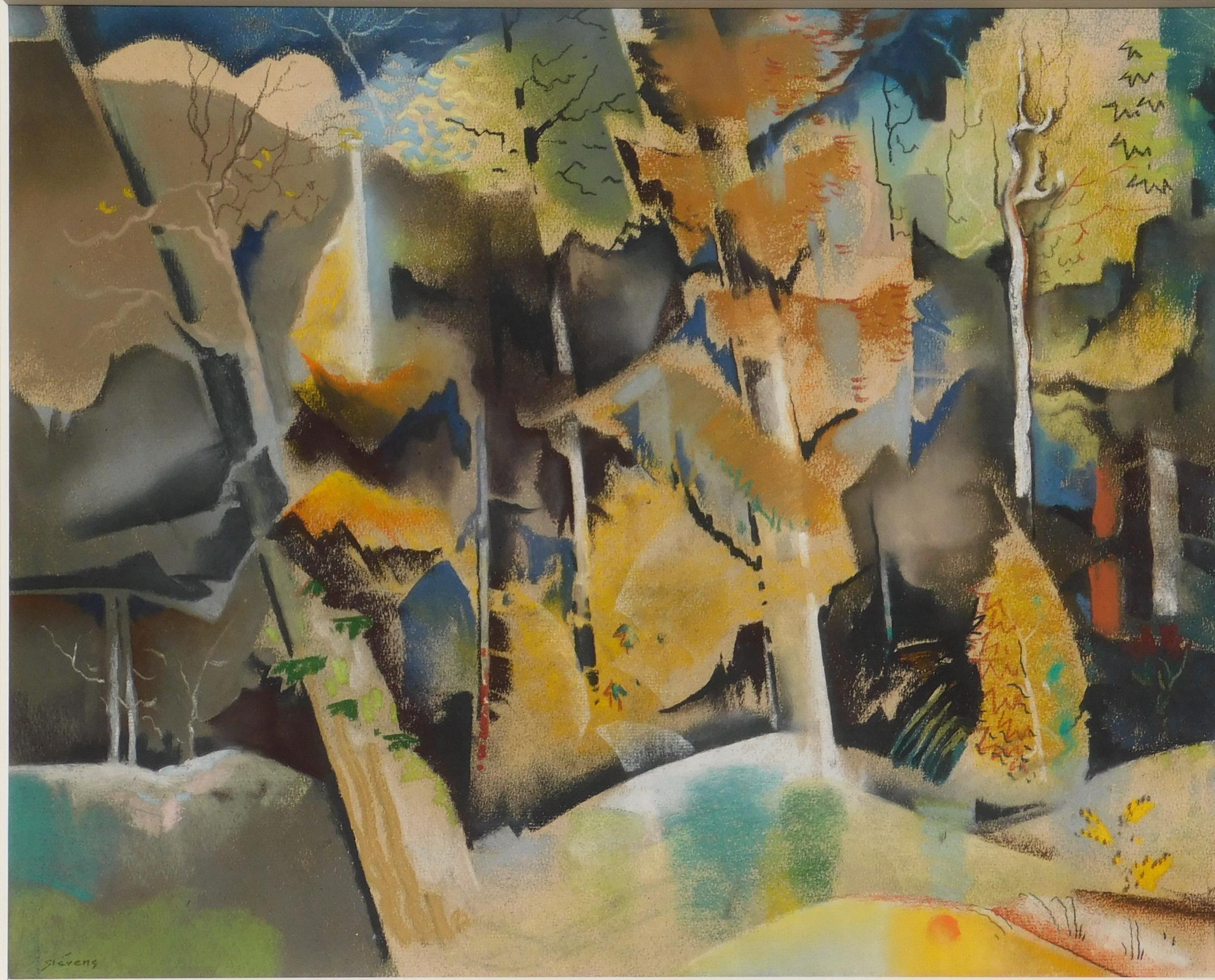 Will Henry Stevens Mix Media - Abstract Forest 1