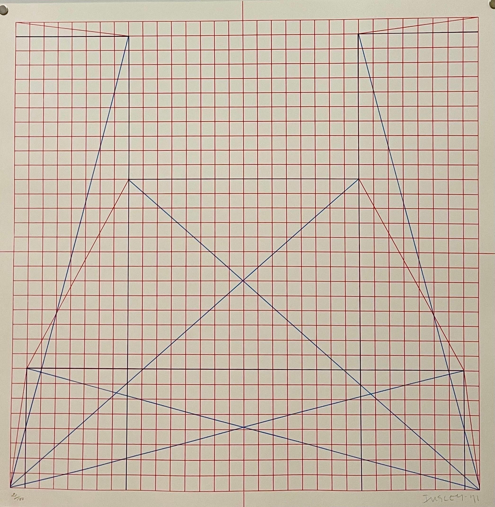 Will Insley
Auf der Bowery, 1969 - 1971 
siebdruck auf Schoeller's Parole Papier, Auflage 100 + 20 A.P.
25.5 x 25,5 Zoll, signiert, nummeriert 21/100
Siebdruck in Farbe auf Velinpapier
Handsigniert,  erschienen bei Edition Domberger, Bonlanden,