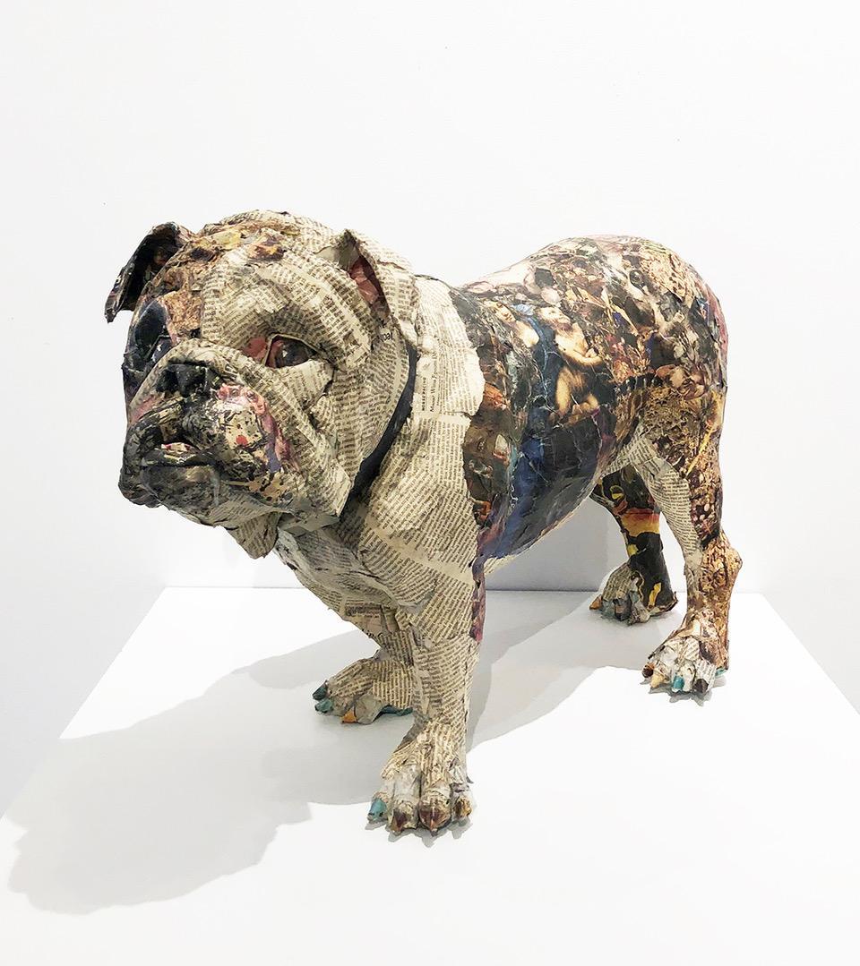 Bulldog - Sculpture by Will Kurtz