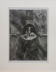 Vintage Will Maclean MBE (b.1941) - 1990 Etching, Bird Altar