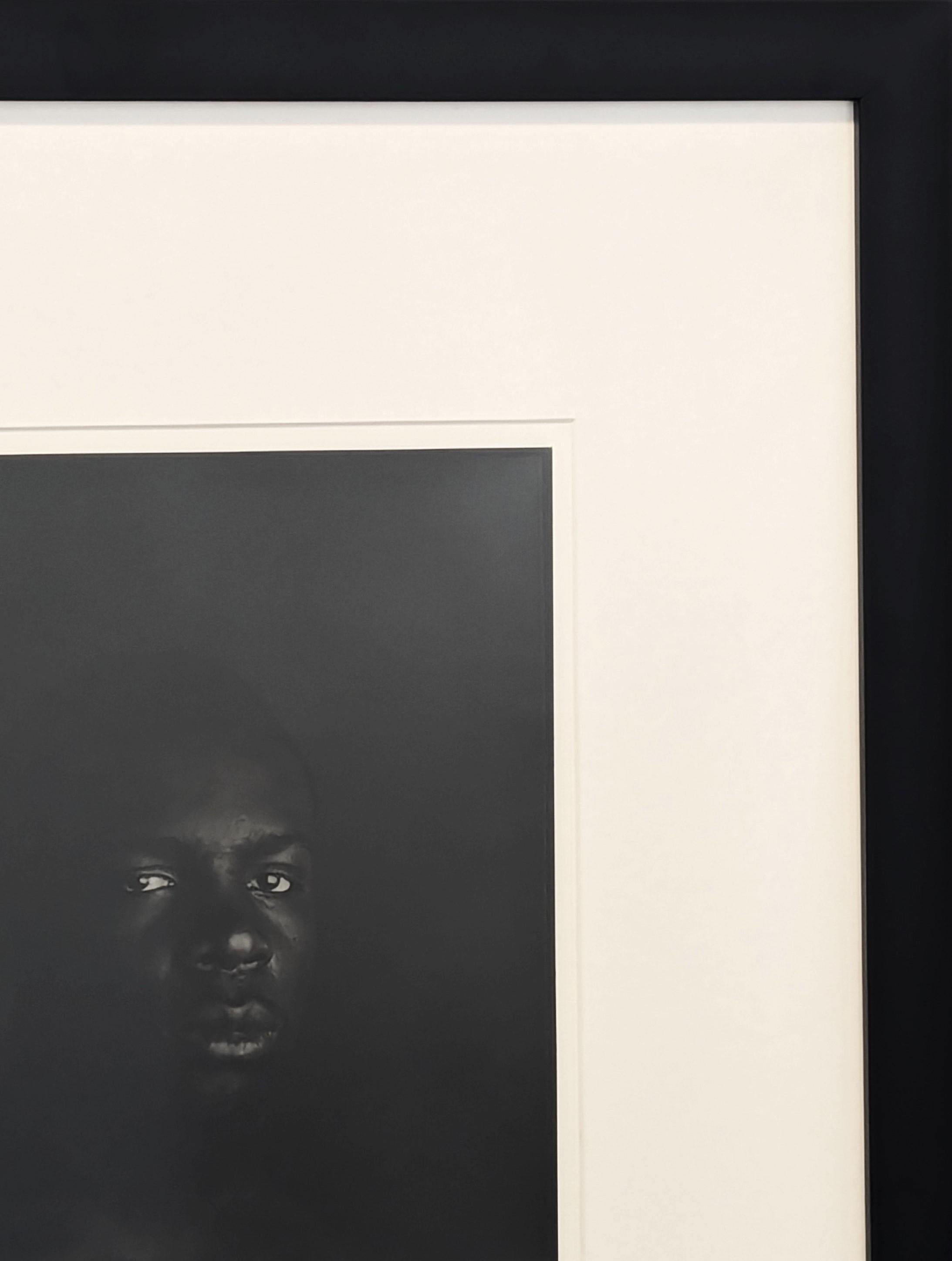 Contemporary Black and White Figurative Portrait Photograph of a Black Man 1
