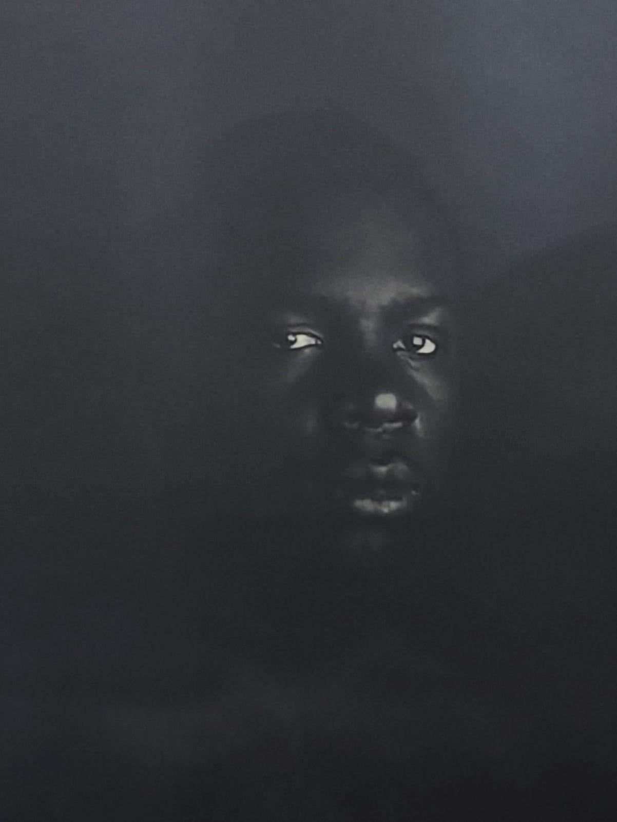 Contemporary Black and White Figurative Portrait Photograph of a Black Man 3