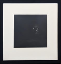 Contemporary Black and White Figurative Portrait Photograph of a Black Man