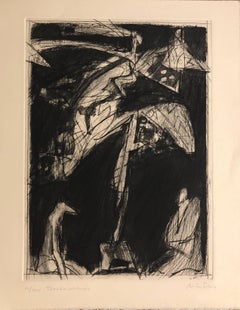 Beat Artist "Double Witness" Lithograph Etching Lakeside Studio Chicago