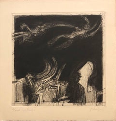 Beat Artist "Witness" Lithograph Etching Lakeside Studio Chicago