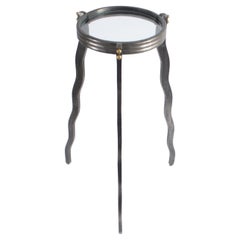 Vintage Will Stone Postmodern Metal Accent Table