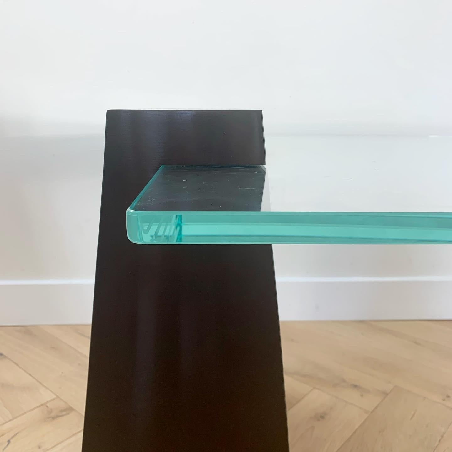 Unknown Will Stone Style Modernist Metal and Glass Coffee Table, 20th century For Sale