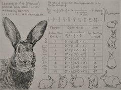 Fibonacci's Rabbit, Art print, Animal Art, Mathematics