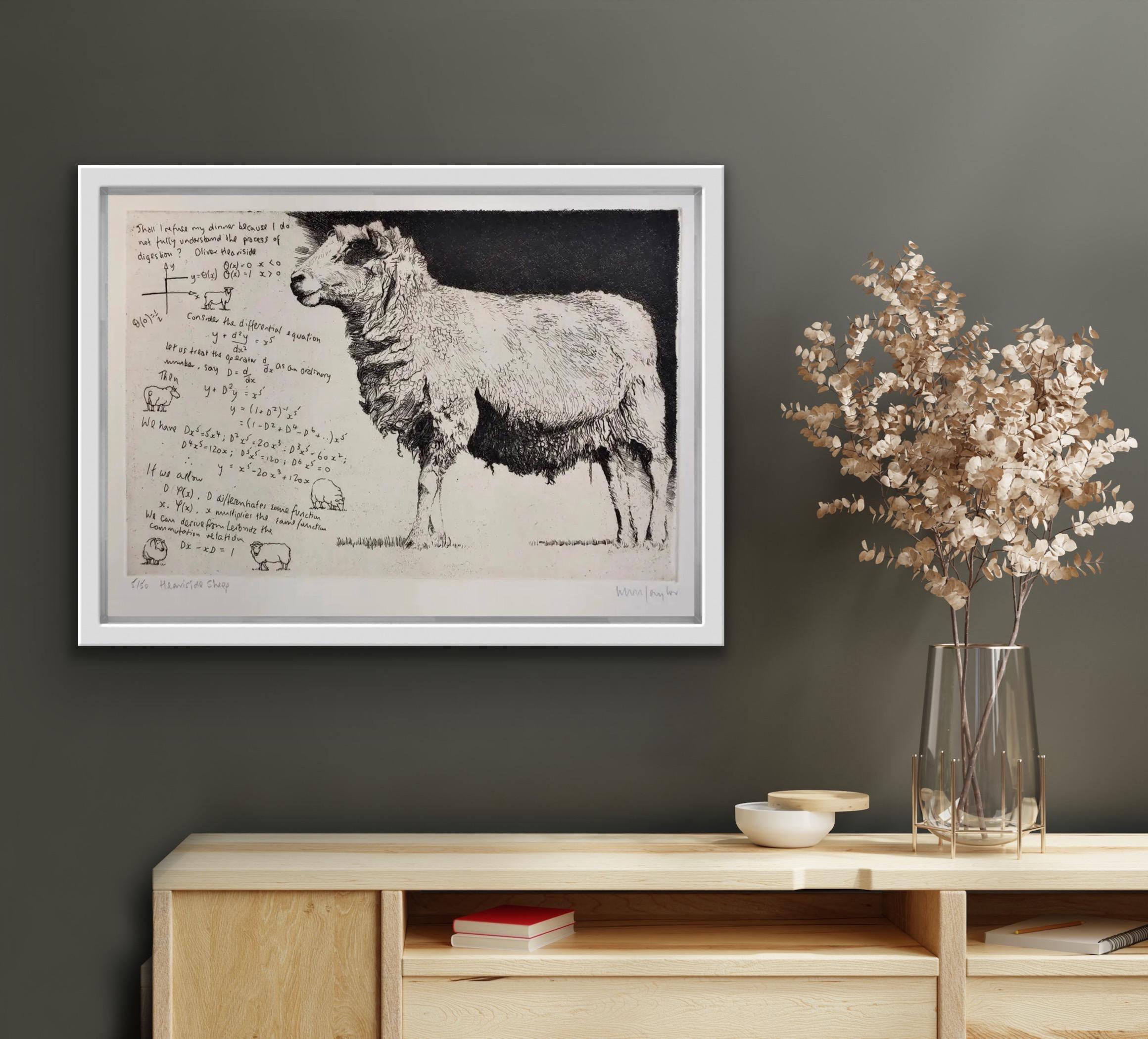 Heaviside Sheep by Will Taylor, Copper Plate Etching Print, Animal art For Sale 5