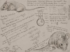 Induction Course, Art print, Animal Art, Mathematics, mouse