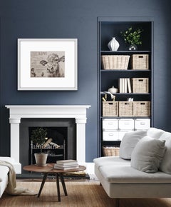 The Perfect Cow, Animal Art, Black and White Animal Sketch Etching, Word Art