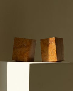 Will West Pair of Bookends No.4 in Red Verona marble from Italy