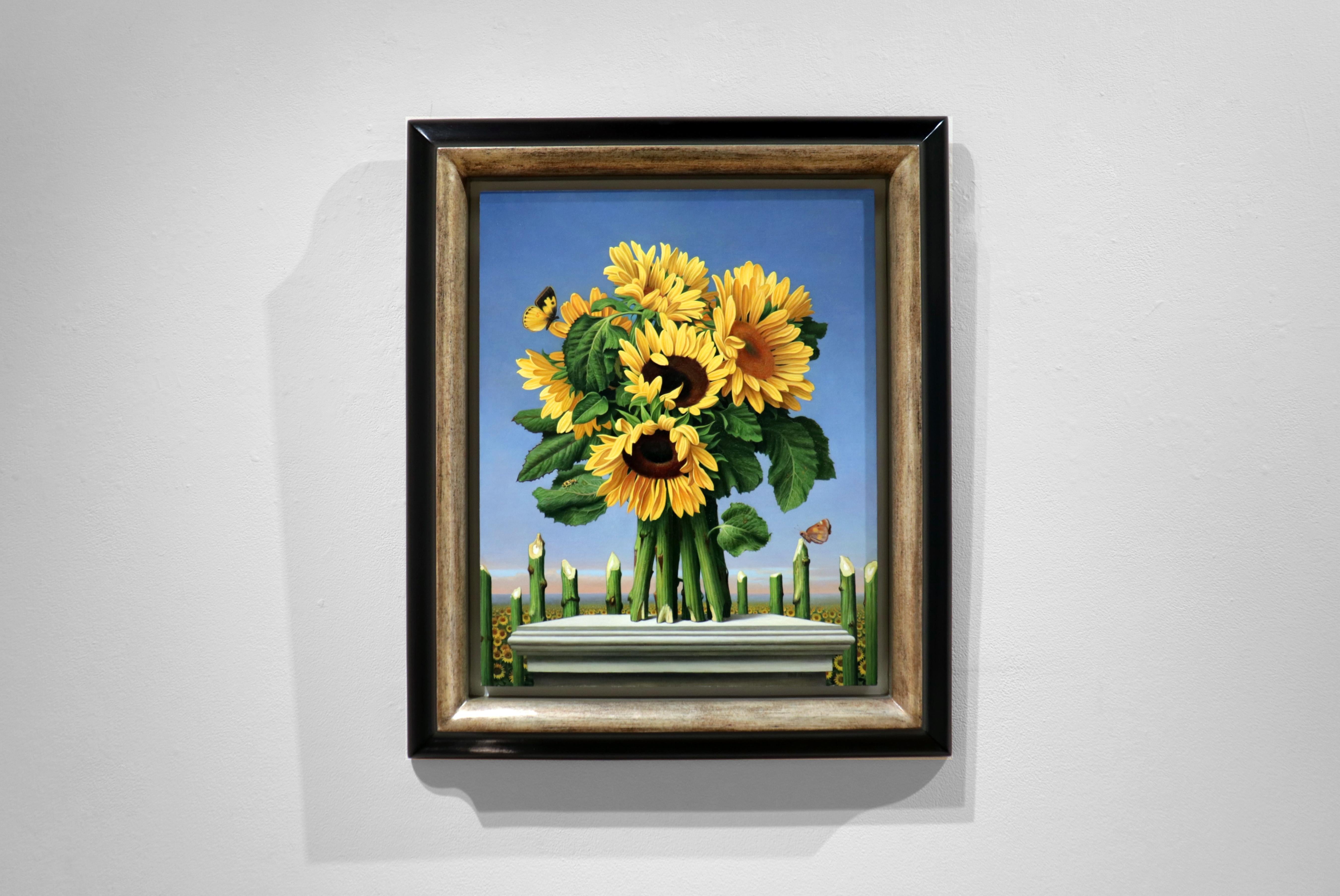 GIRASOL - Mexican Sunflowers Still Life / Contemporary Realism - Painting by Will Wilson