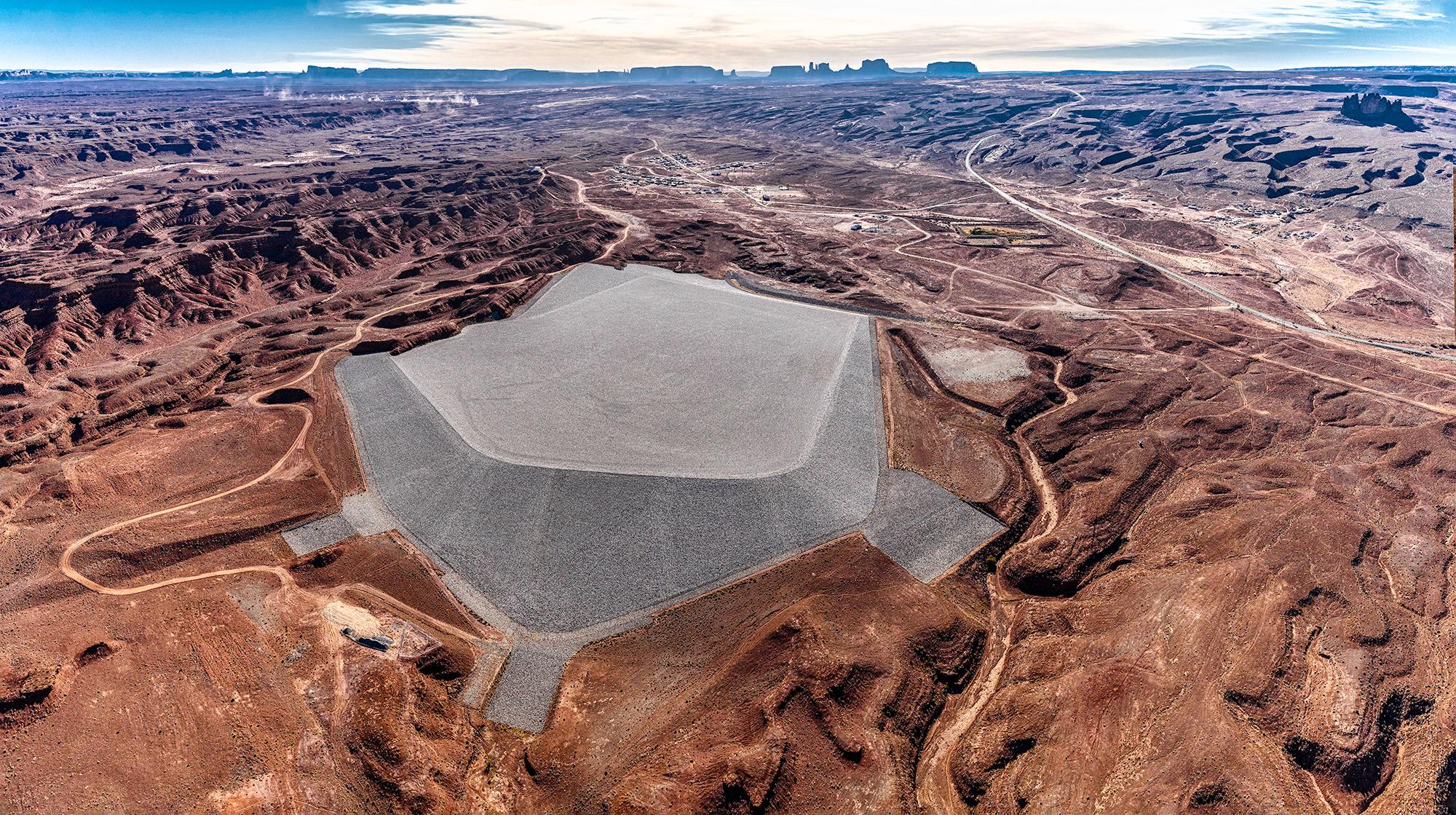Mexican Hat Disposal Cell, Cylindrical Projection, Halchita, UT, Navajo Nation - Photograph by Will Wilson