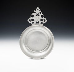 Willaim III Britannia Standard Side Handled Porringer by Matthew Madden, 1701