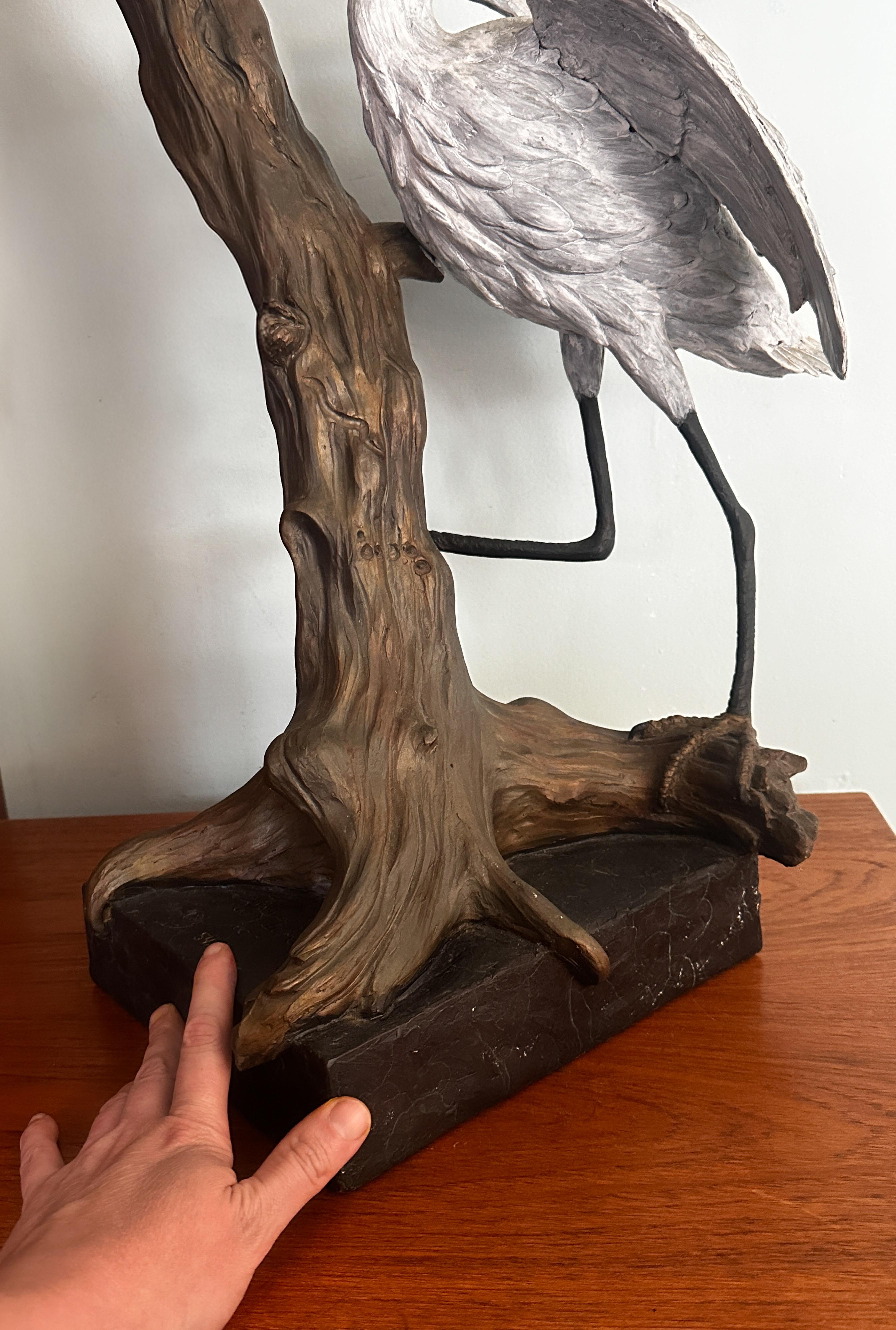 Willam H Turner (1943) 'Snowy Egrets' Grande sculpture en bronze Excellent état - En vente à Farmingdale, NJ