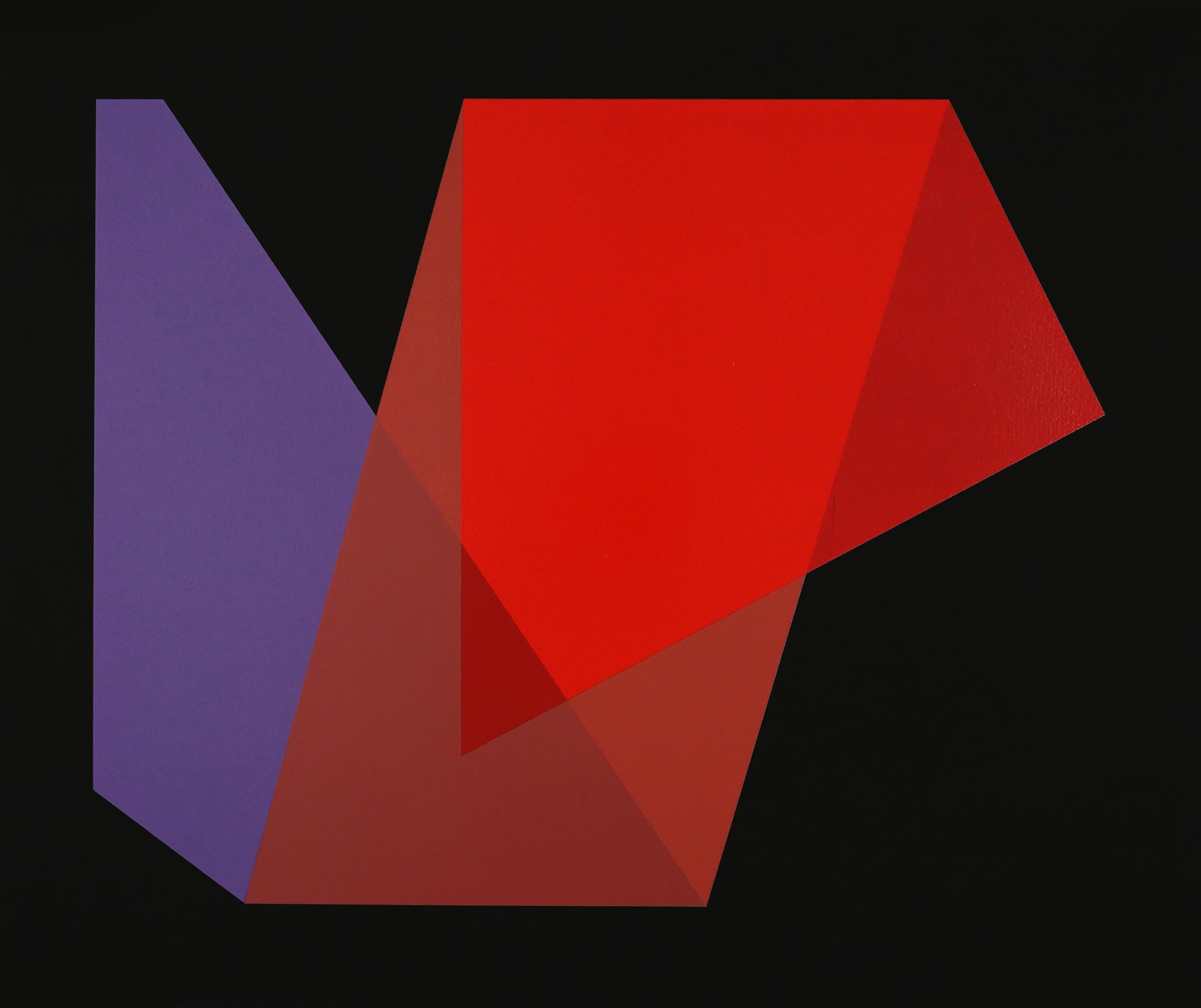 Willard Boepple Abstract Print - 'ROOSTER' 23.1.19.L, 2019 Mono screen print 48 x 58 cm 