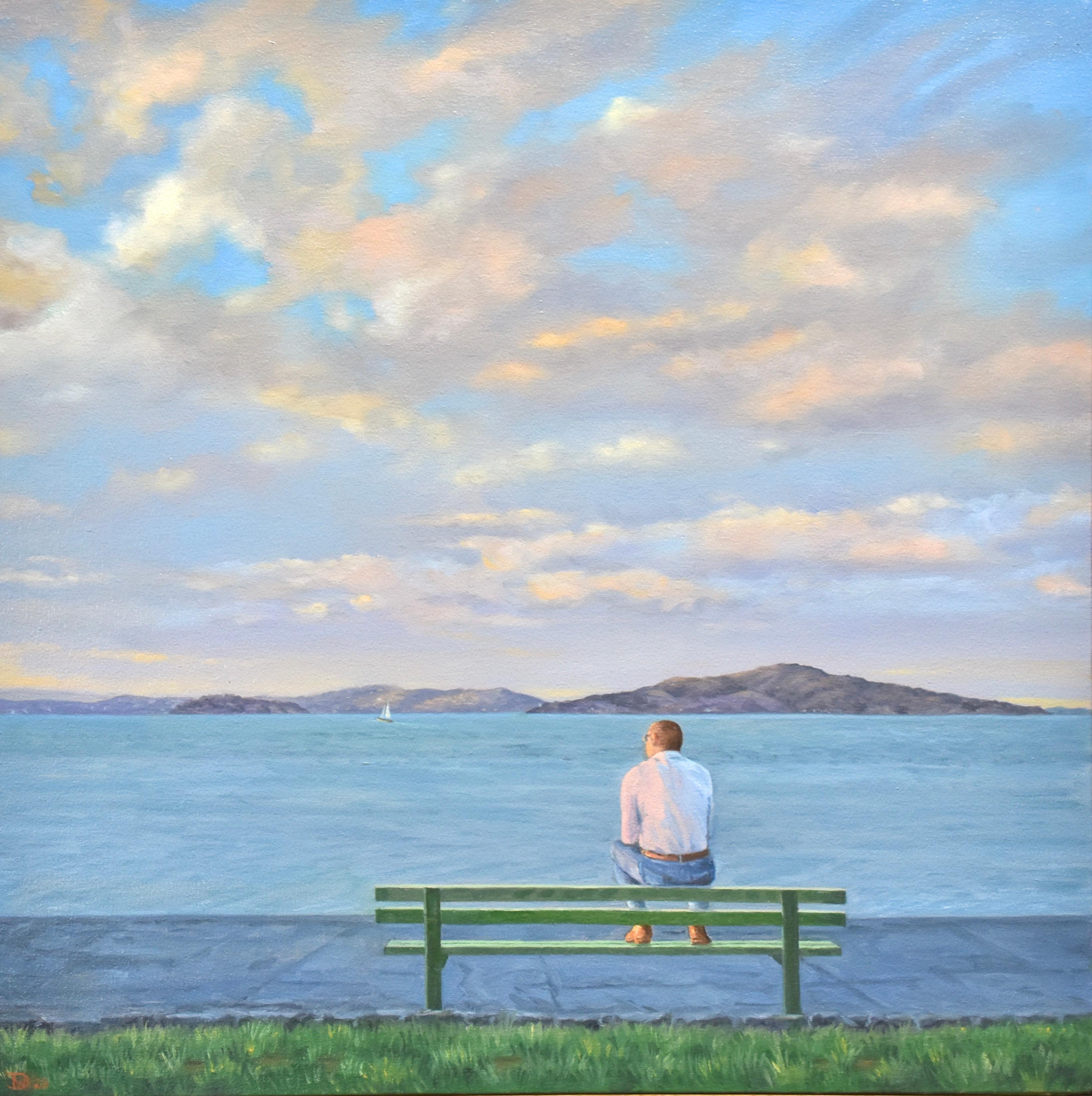 Landscape Painting Willard Dixon - L'île Angel, 2023