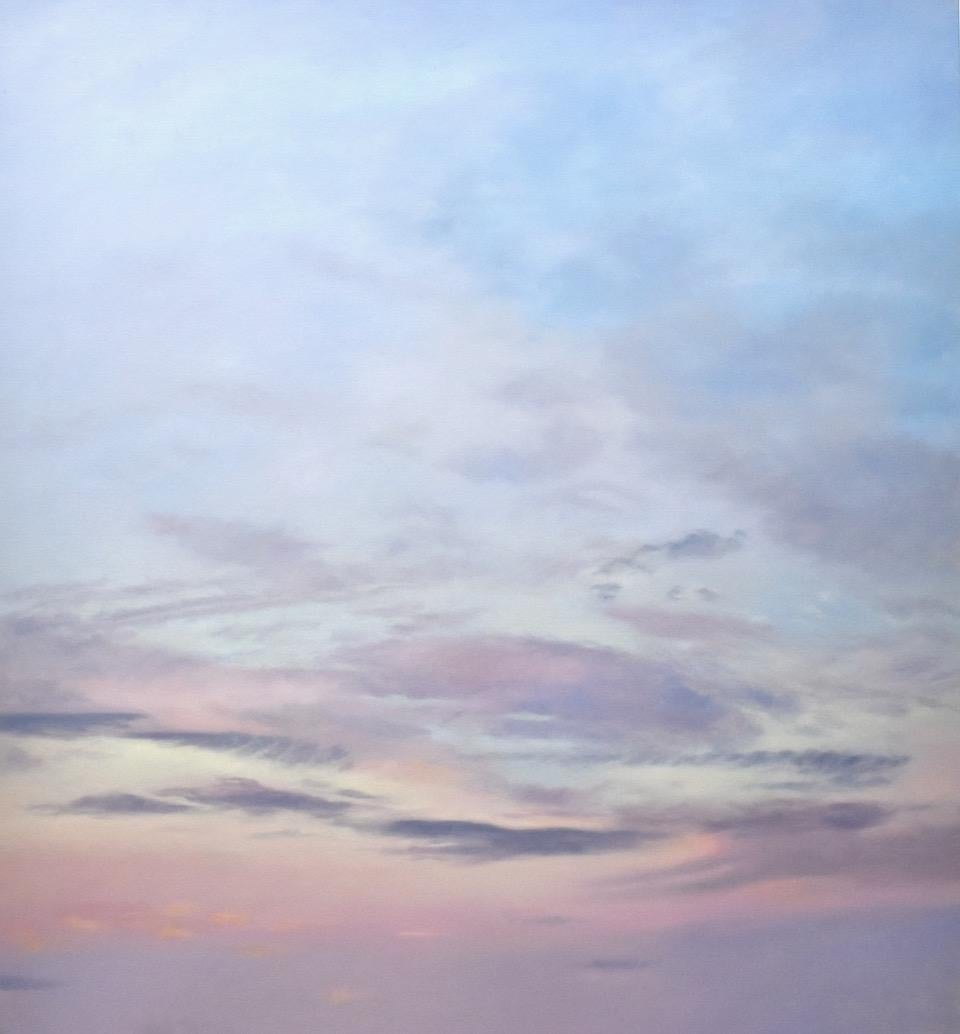 Ann's Skies triptych oil painitngs - Contemporary Painting by Willard Dixon