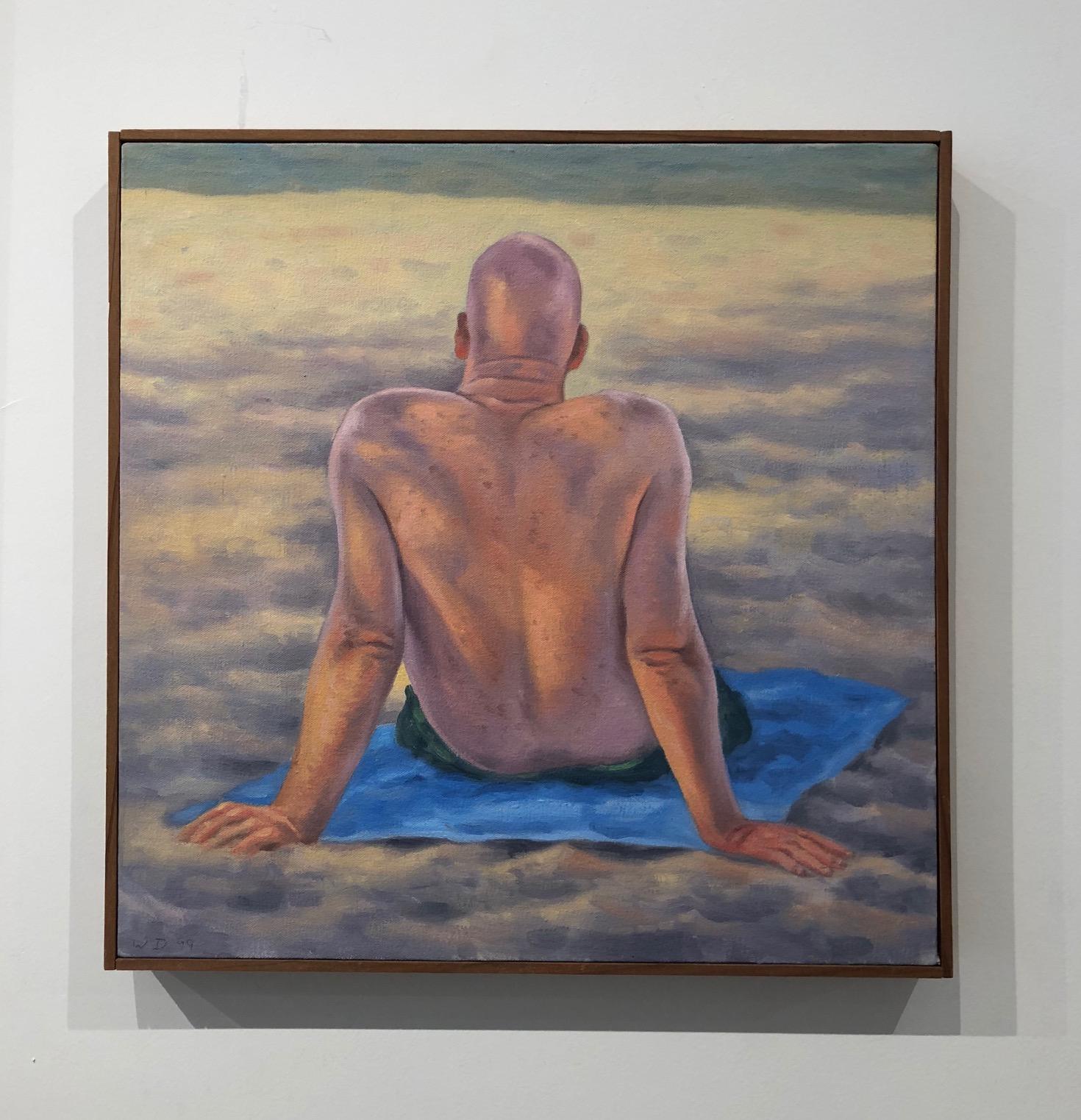 Bald Headed Man - oil on canvas - Contemporary Painting by Willard Dixon