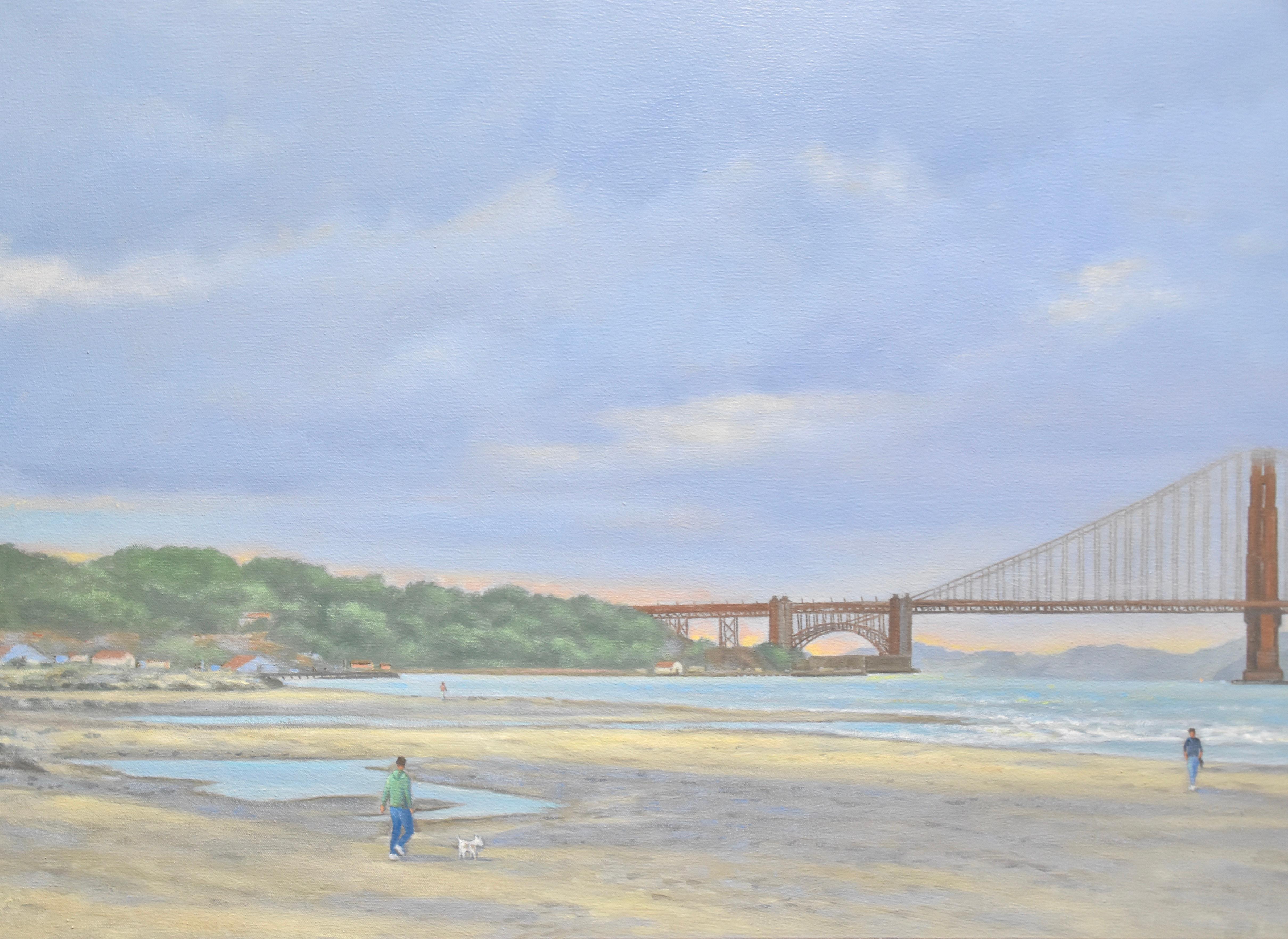 « Beach at Crissy Field » (Le lac de Crissy Field) (San Francisco, Californie) - Painting de Willard Dixon