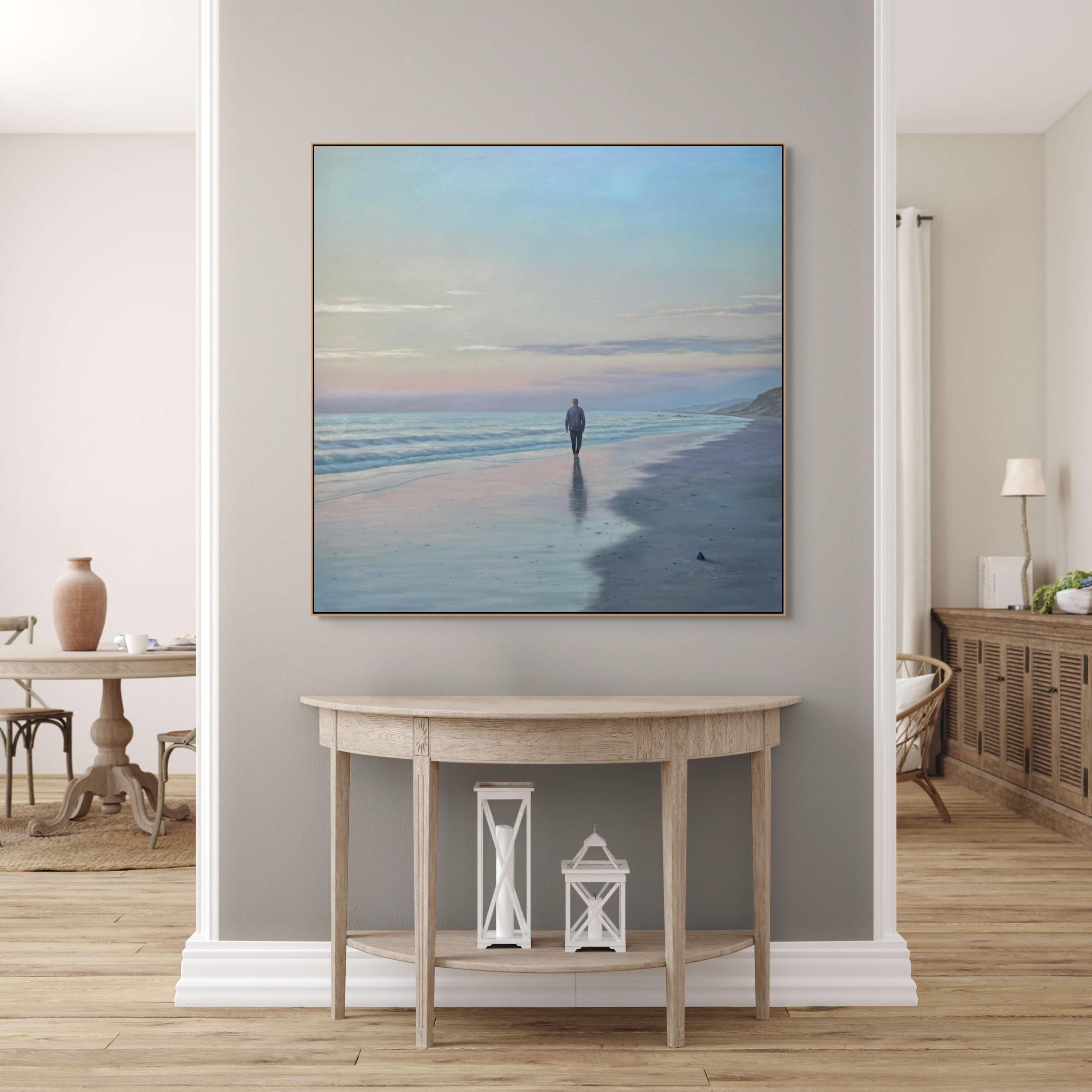 Passeggiata sulla spiaggia - Painting di Willard Dixon