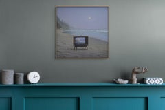 Playa con televisión