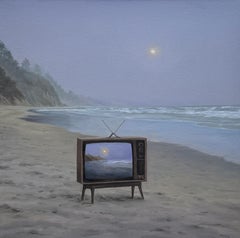 Playa con televisión