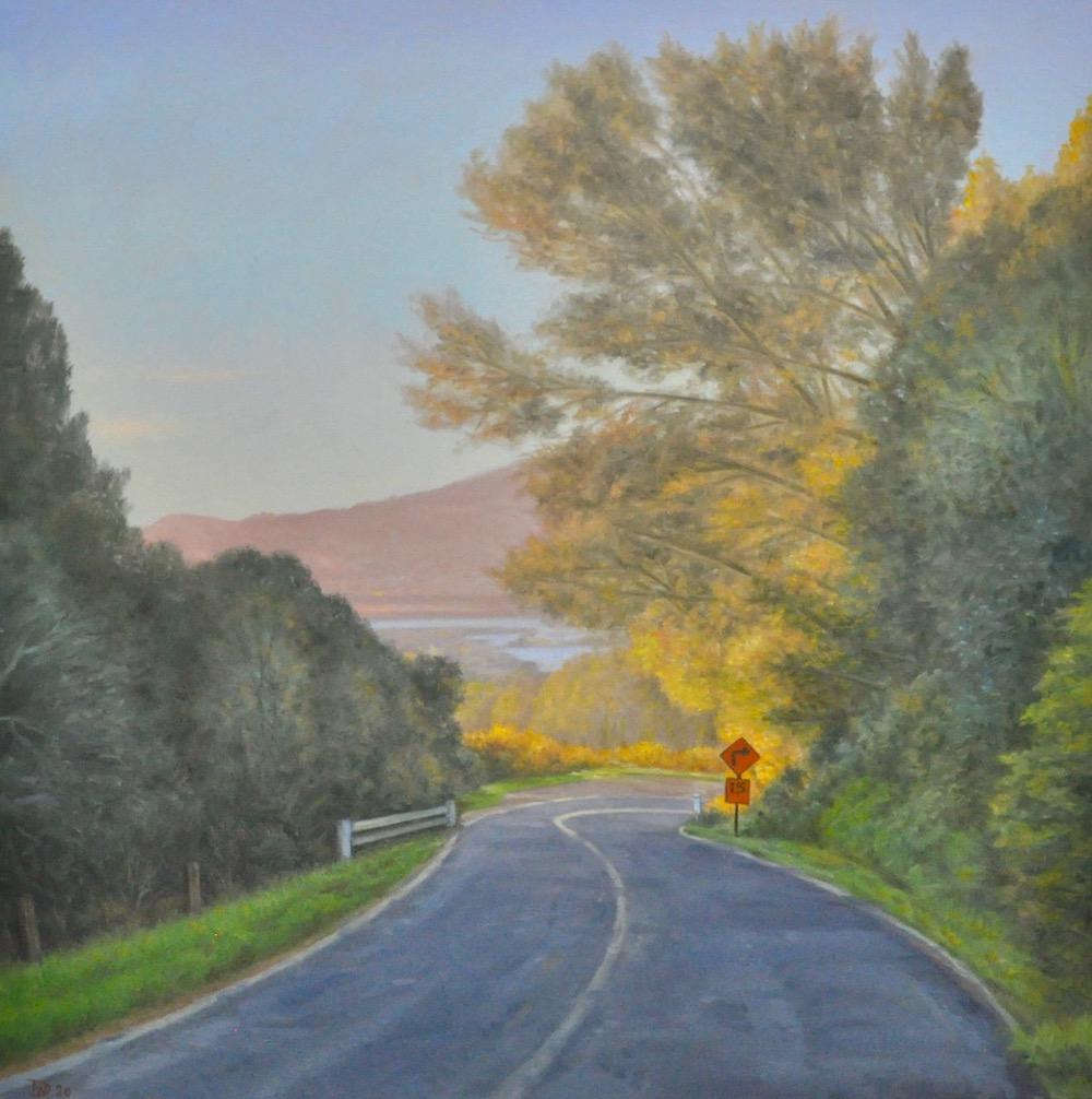 Still-Life Painting Willard Dixon - Aller à Bolinas - Peinture réaliste à l'huile sur toile - Nature morte de la côte californienne