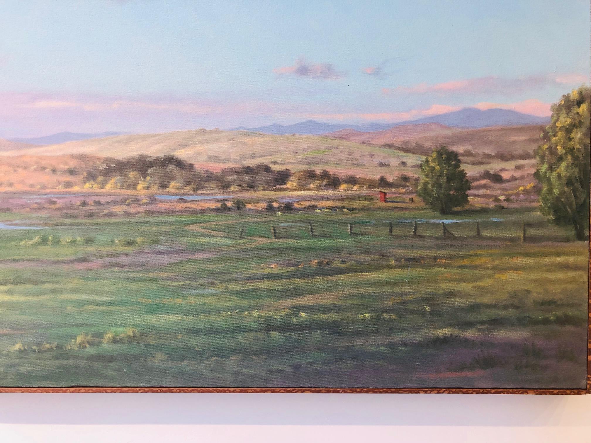 Inverness Fields / oil on canvas - American Realist Painting by Willard Dixon