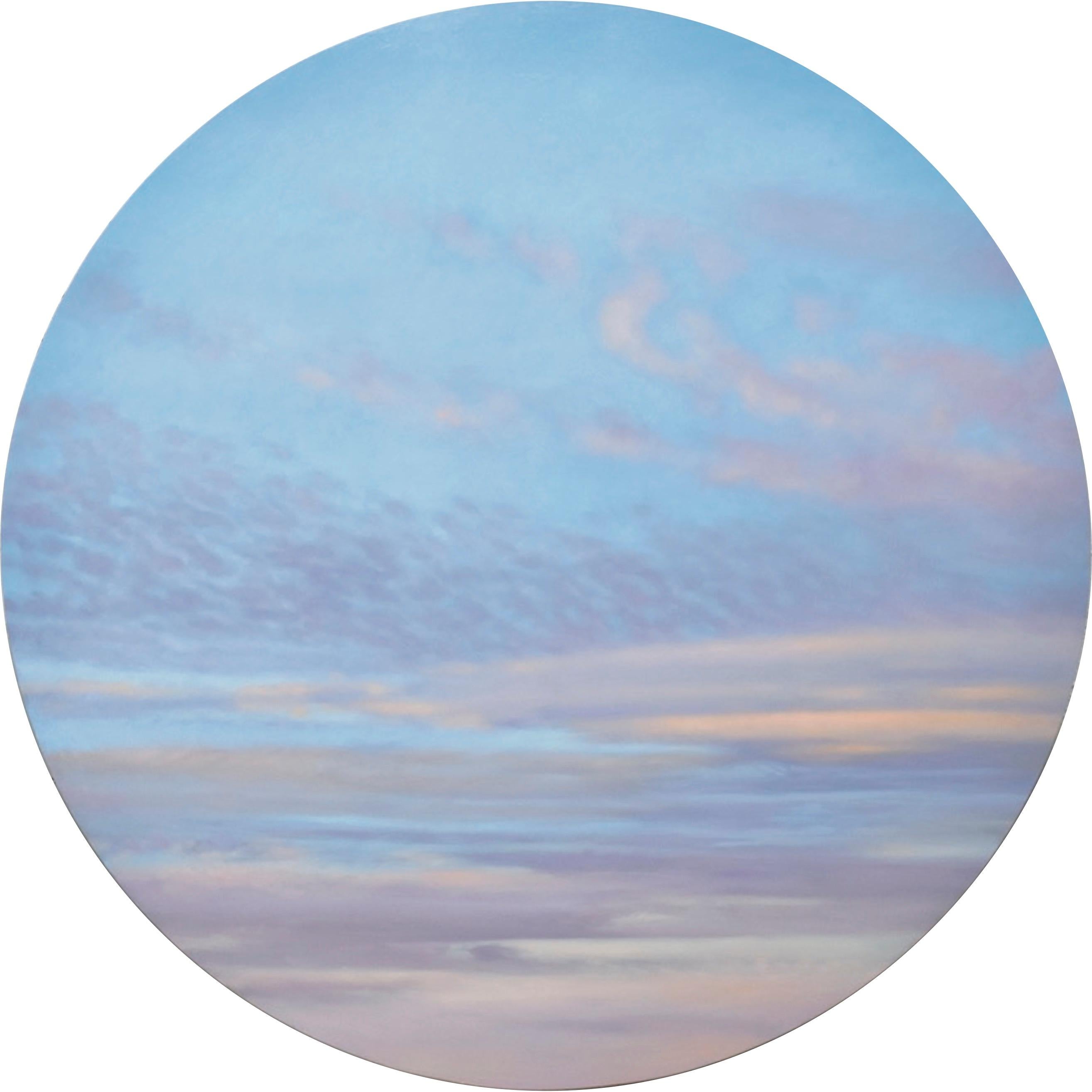 Willard Dixon Landscape Painting - Luminous Sky - circular sky oil painting