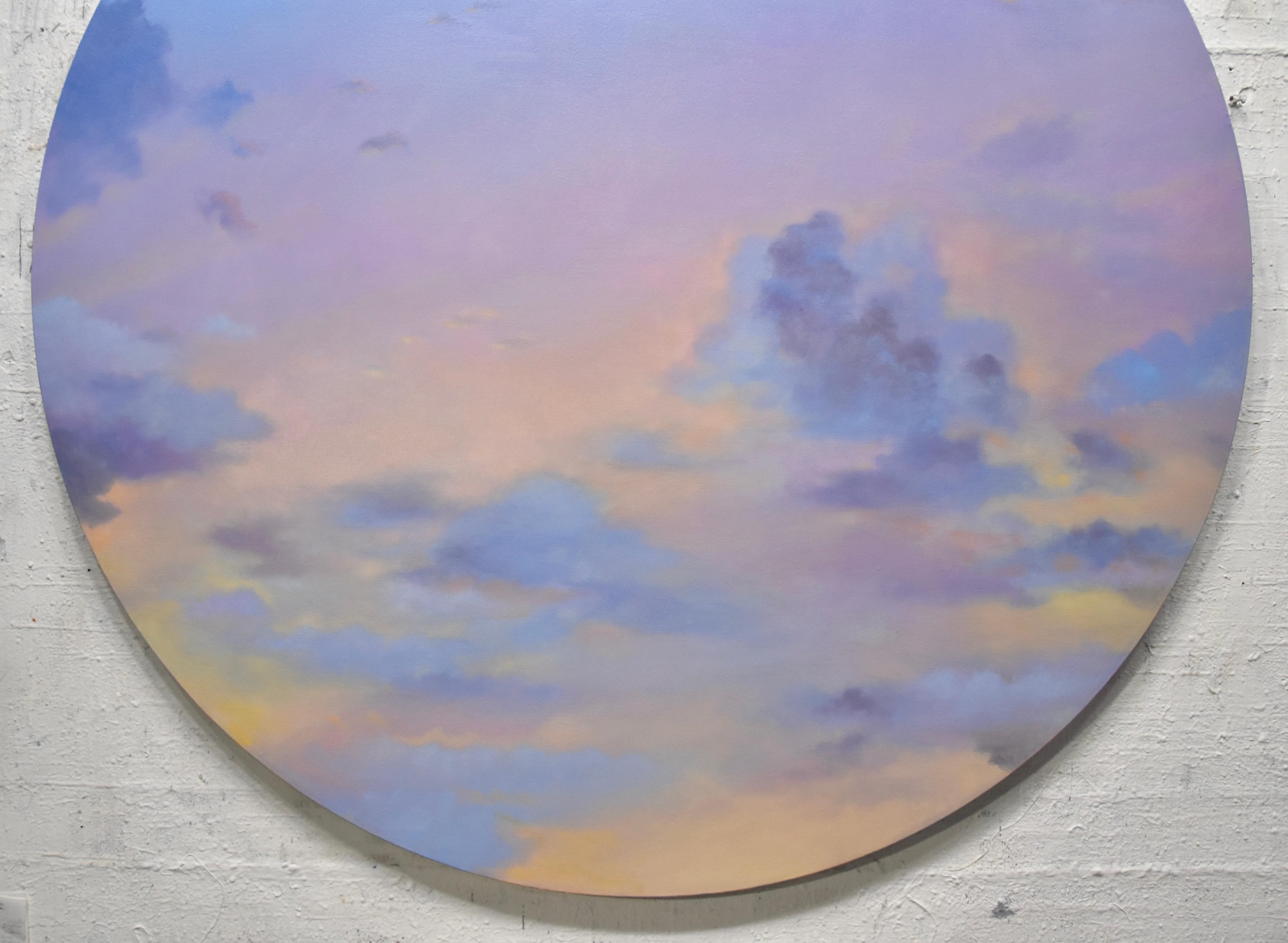 Lush Sky - circular painting - Painting by Willard Dixon
