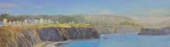 Used Mendocino / 17 x 60  inch breathtaking landscape / ocean scene - oil on canvas