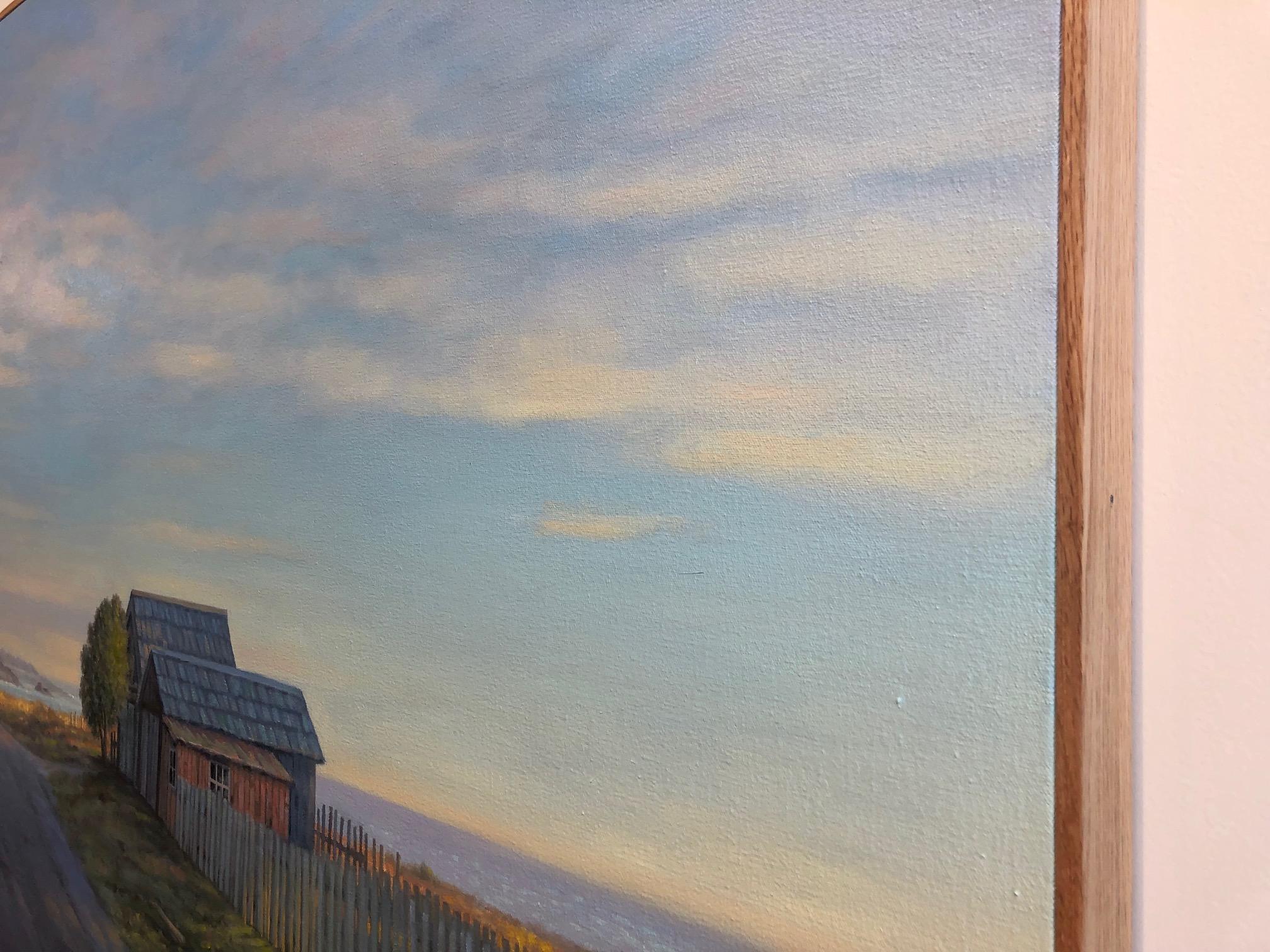 Mendocino Hütten – Painting von Willard Dixon