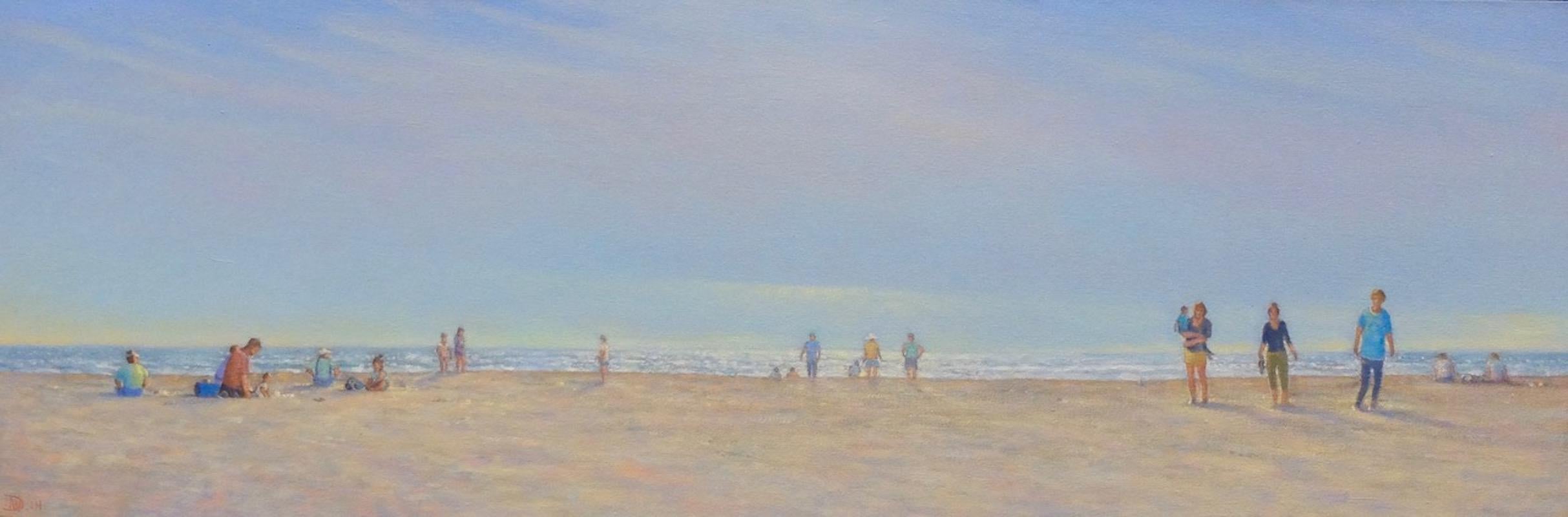 Willard Dixon Figurative Painting - Ocean Beach -- oil on canvas