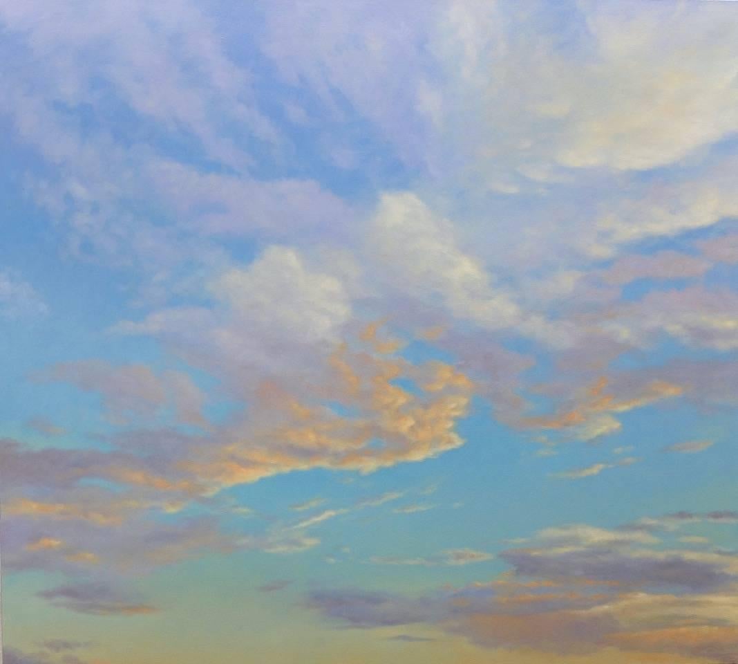 Orange Clouds - early evening light, abstract realism