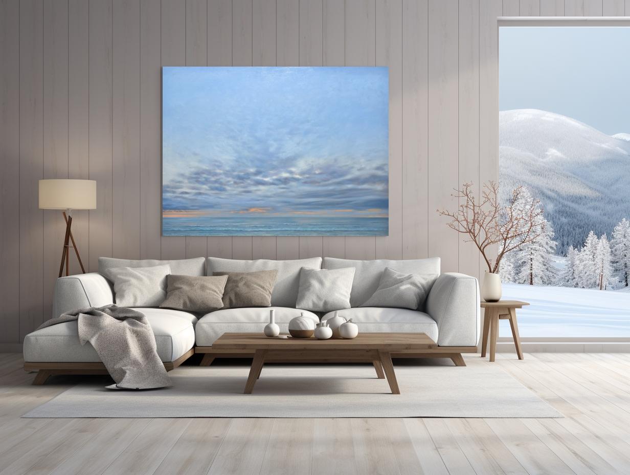 Orange Horizon - Painting by Willard Dixon