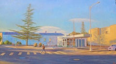 Petaluma Evening / American city scene figurative still life realism