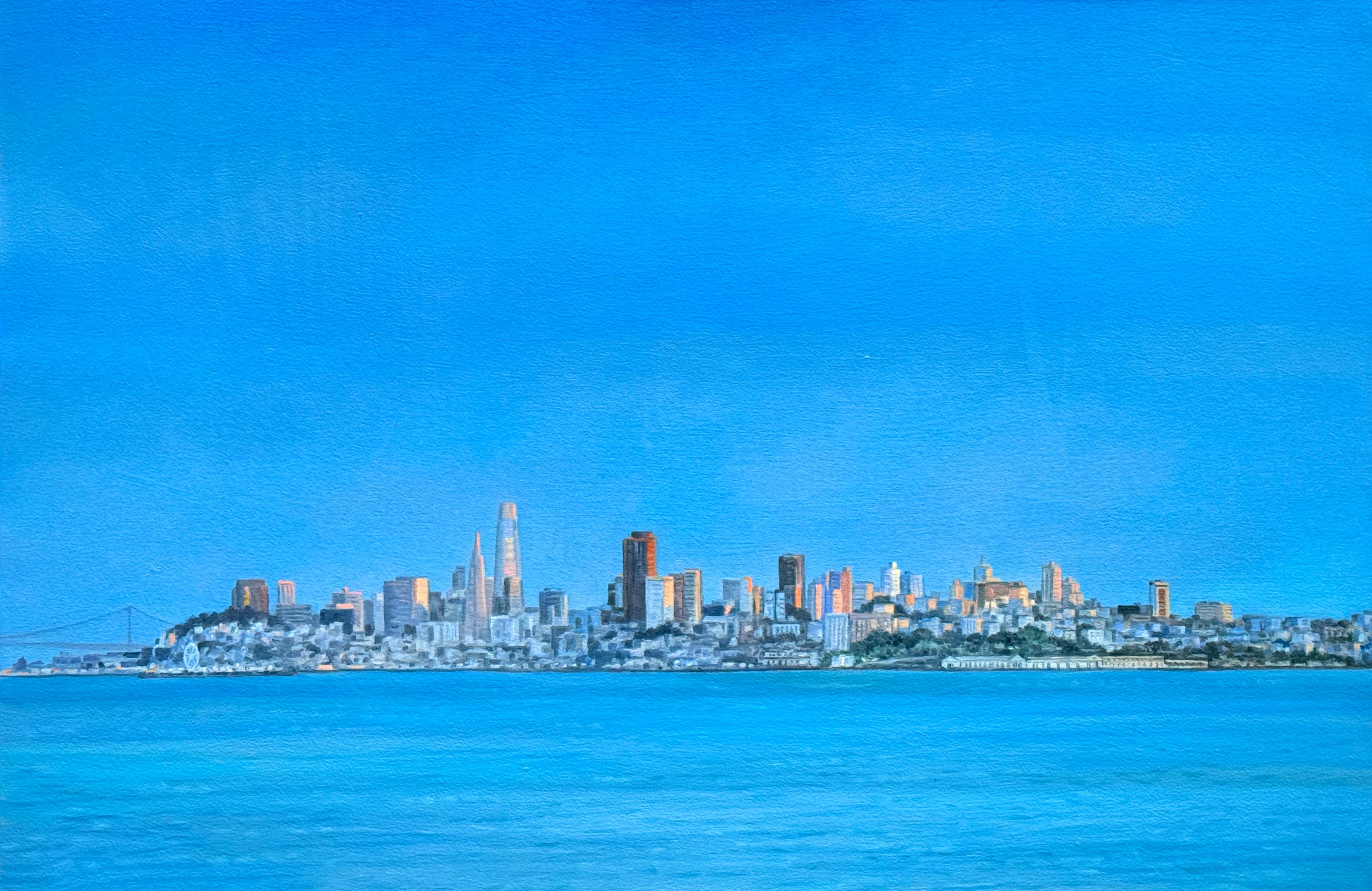 Willard Dixon Landscape Painting - San Francisco Waterfront, Evening