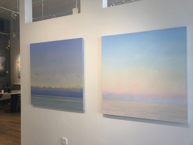 Willard Dixon Soft Horizon Oil On Canvas Sky And Water Sunrise Sunset For Sale At 1stdibs