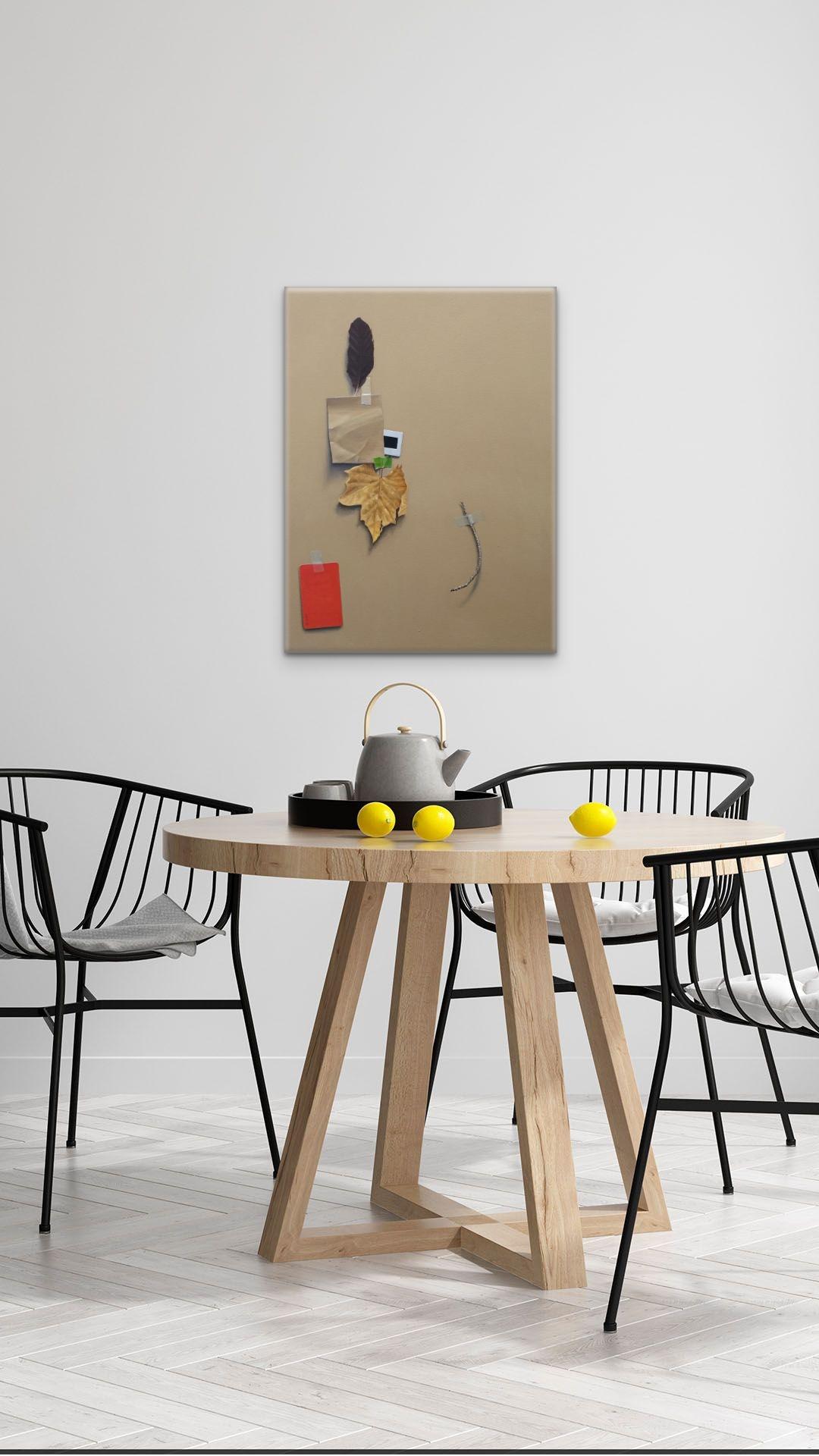 Stilleben mit Feder – Painting von Willard Dixon