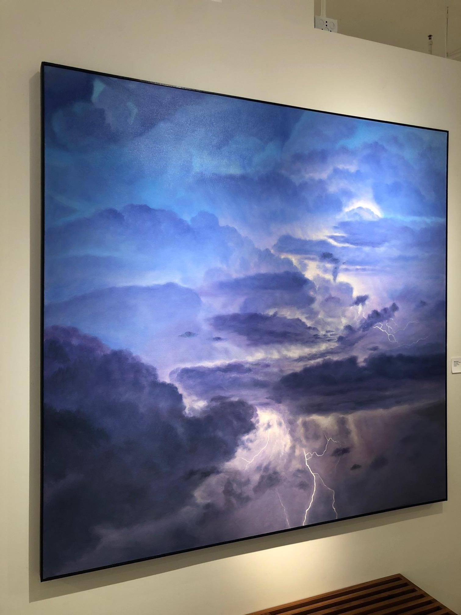Source de tempête / ciel éclairant - Réalisme américain Painting par Willard Dixon