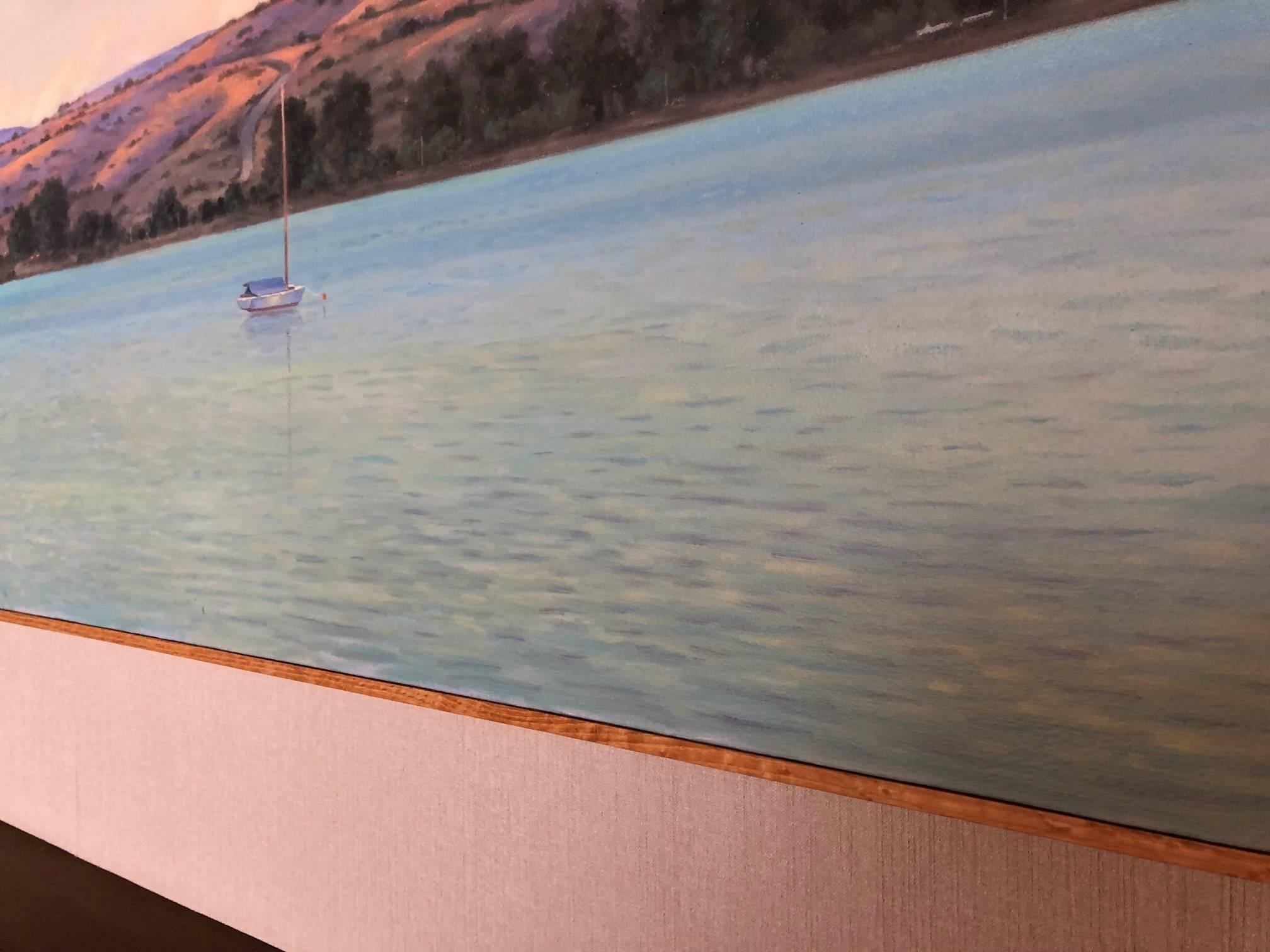 Tomales Bay Evening/Öl auf Leinwand – Painting von Willard Dixon
