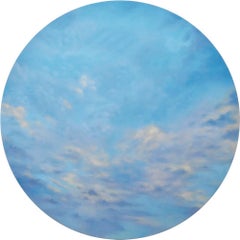 Turbulent Sky - 61 x 61 inches, circular canvas