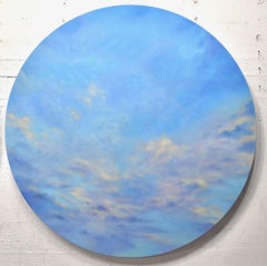 Turbulent Sky - 61 x 61 inches, circular canvas