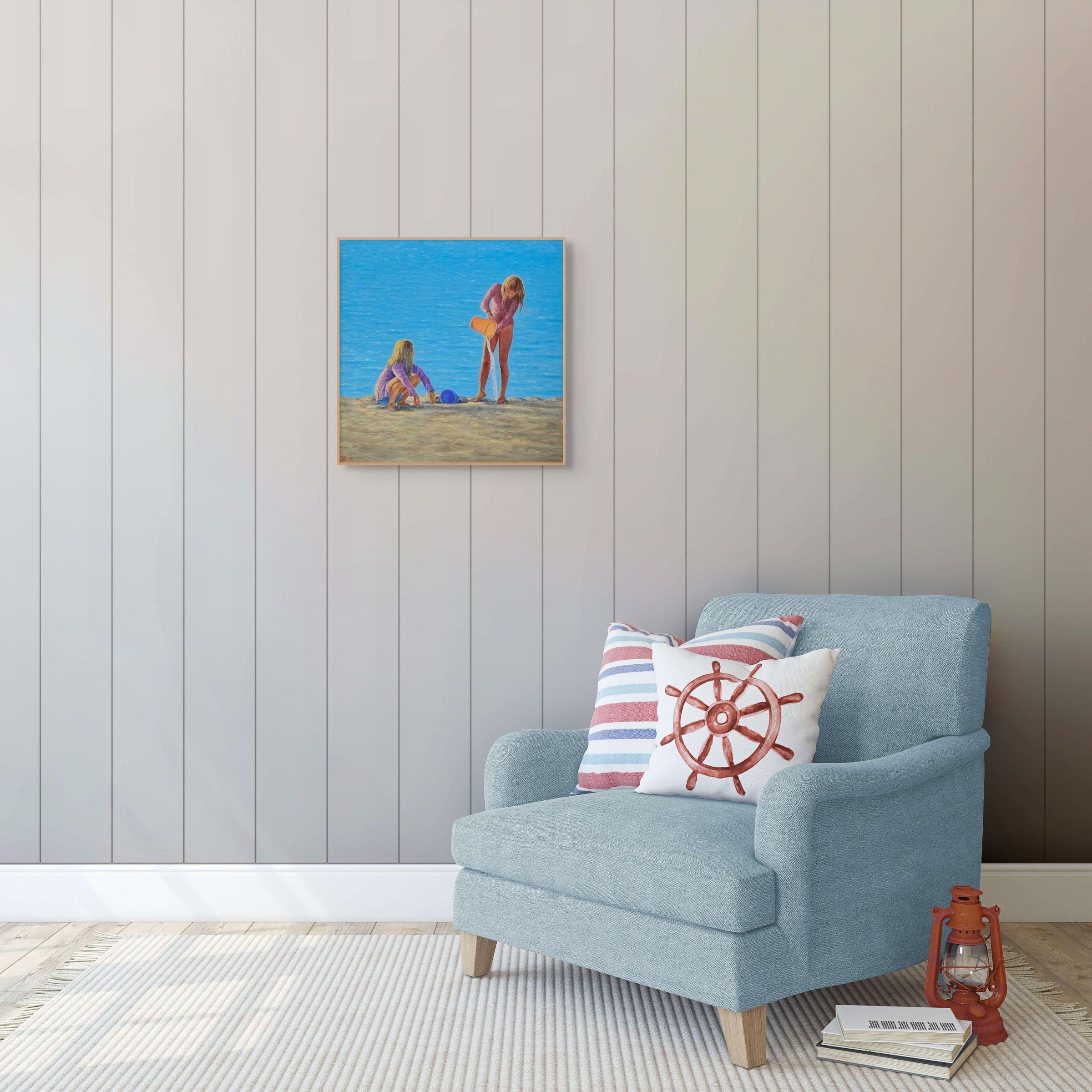 Two Girls - Painting by Willard Dixon