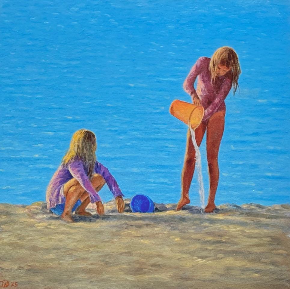 Willard Dixon Landscape Painting - Two Girls