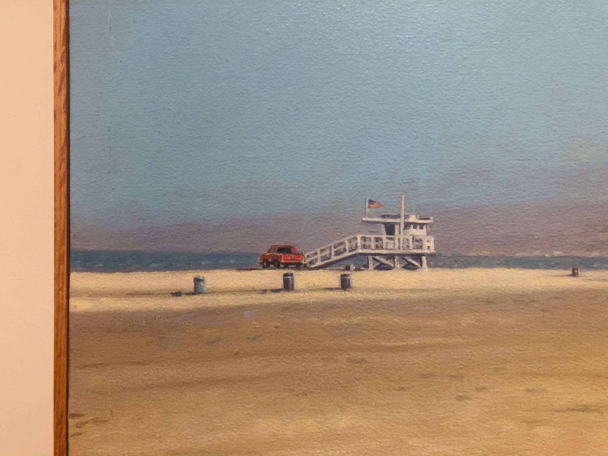 Venice Beach, Morning / sea scape, Southern California, realsm, beach scene,  - Contemporary Painting by Willard Dixon