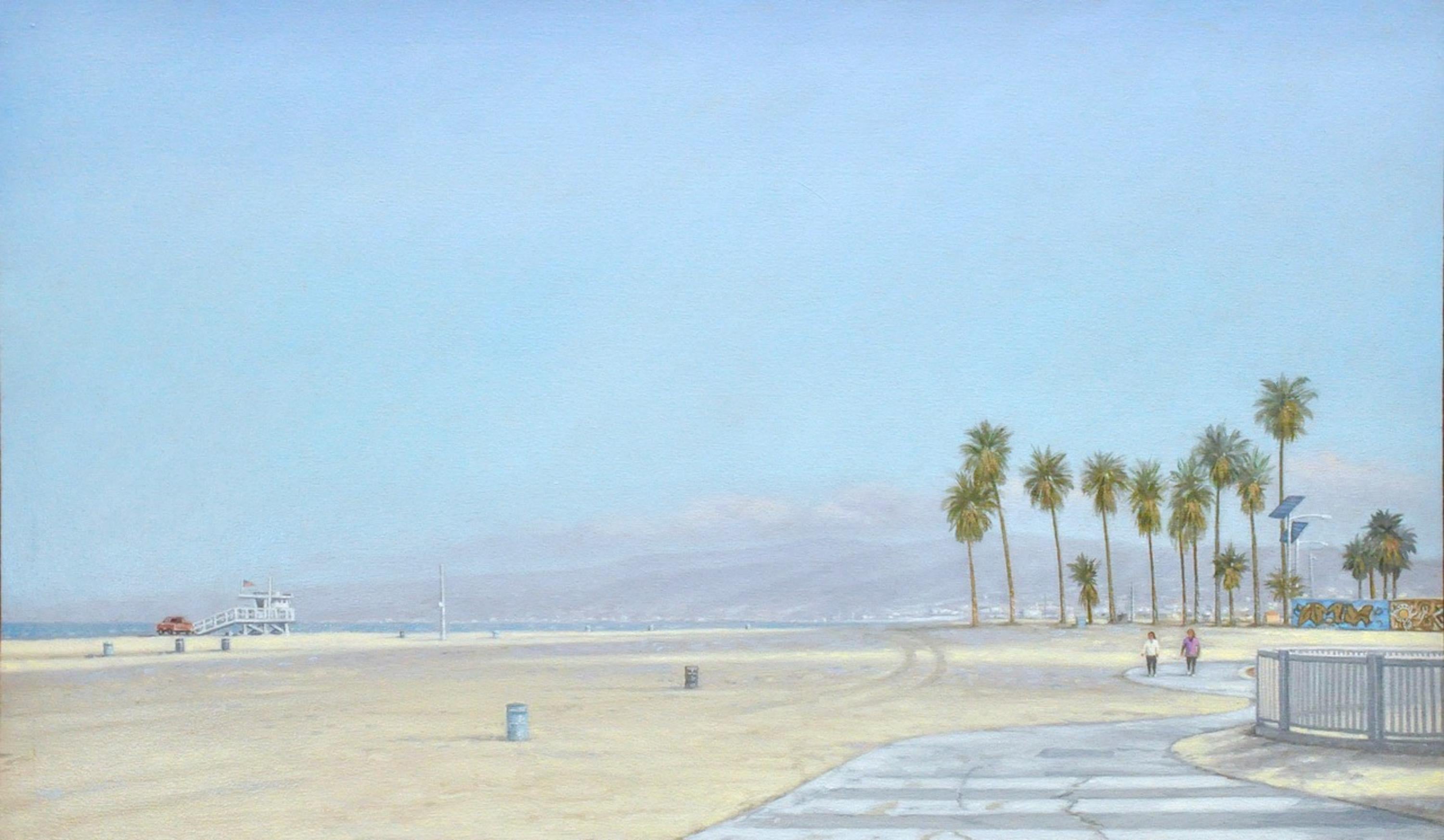 Willard Dixon Still-Life Painting - Venice Beach, Morning / sea scape, Southern California, realsm, beach scene, 